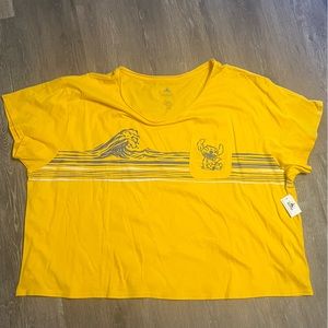 Disney’s Parks Stitch Yellow Disneyland Crop Tee-3X